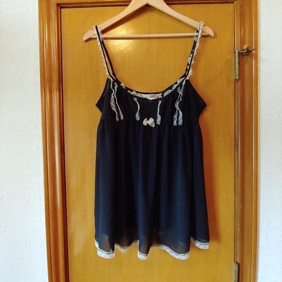 Victoria's Secret Other - VICTORIA SECRET black sheer & white lace trim